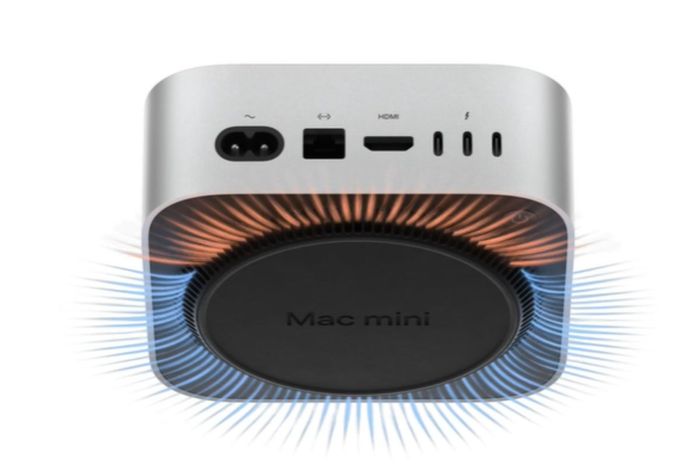 Mac mini M4 còn được trang bị hệ thống tản nhiệt mới, hiệu quả hơn rất nhiều so với các thế hệ trước.
