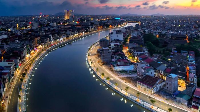 Cảnh thành phố Hải Phòng lung linh dưới ánh đèn ban đêm