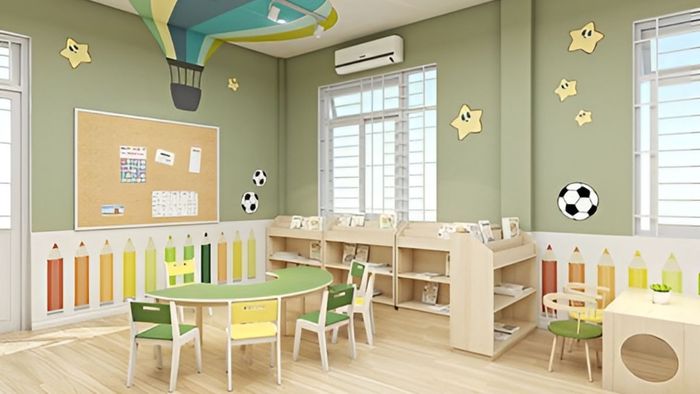 Hình ảnh lớp học mầm non tươi mới