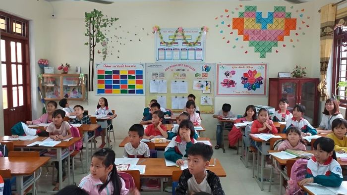 Ảnh lớp học tiểu học đầy ấn tượng