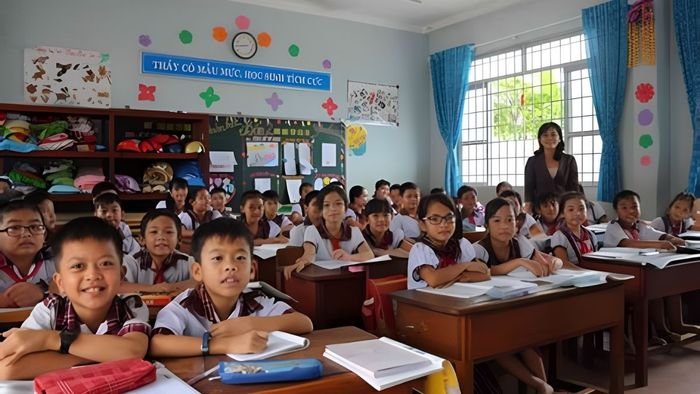 Hình ảnh lớp học tiểu học
