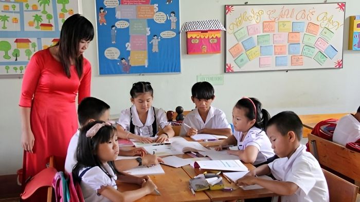 Ảnh lớp học tiểu học tươi vui, tràn đầy năng lượng