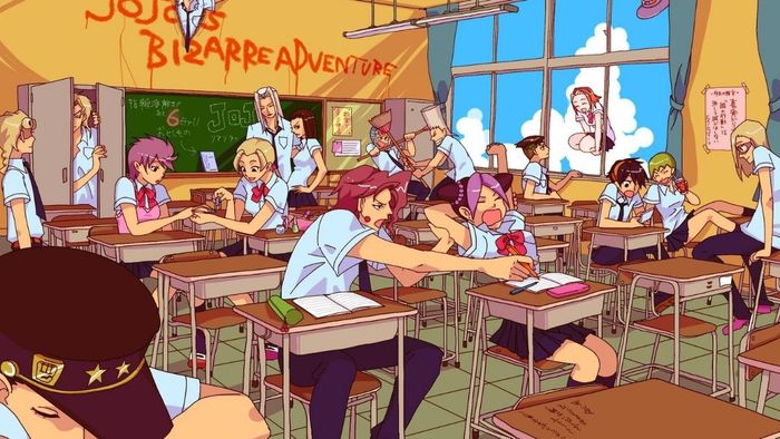 Ảnh lớp học Anime đẹp tuyệt vời và tràn đầy sức sống