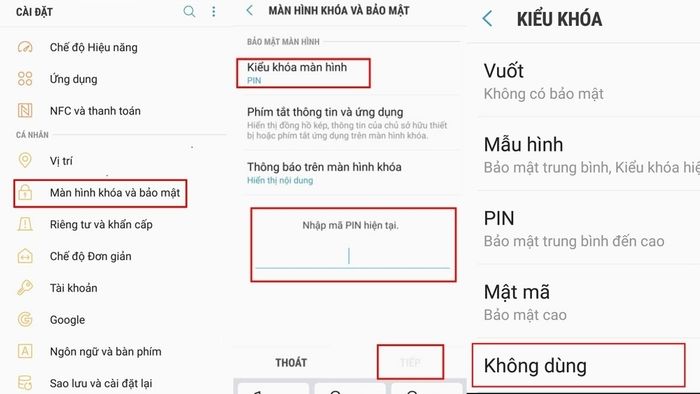 Cách xóa mật khẩu màn hình Samsung khi bạn nhớ mật khẩu - bước 1