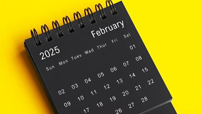 Tháng 2 năm 2025 gồm bao nhiêu ngày?