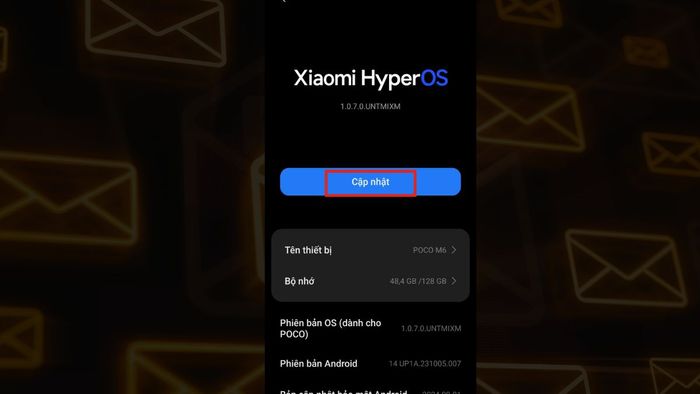 Hướng dẫn cập nhật phần mềm để khắc phục tình trạng màn hình điện thoại chuyển sang trắng đen - bước 2