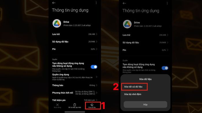 Hướng dẫn xóa bộ nhớ đệm để khắc phục tình trạng màn hình điện thoại chuyển sang trắng đen - bước 3