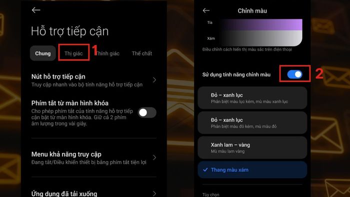 Hướng dẫn tắt chế độ xám để khắc phục lỗi màn hình điện thoại chuyển sang màu trắng đen - Bước 2