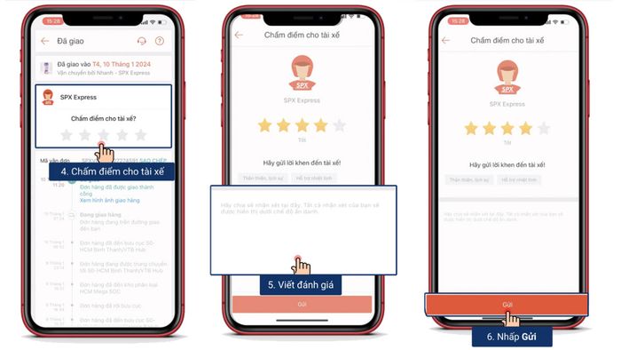 Hướng dẫn đánh giá shipper trên Shopee cách 1