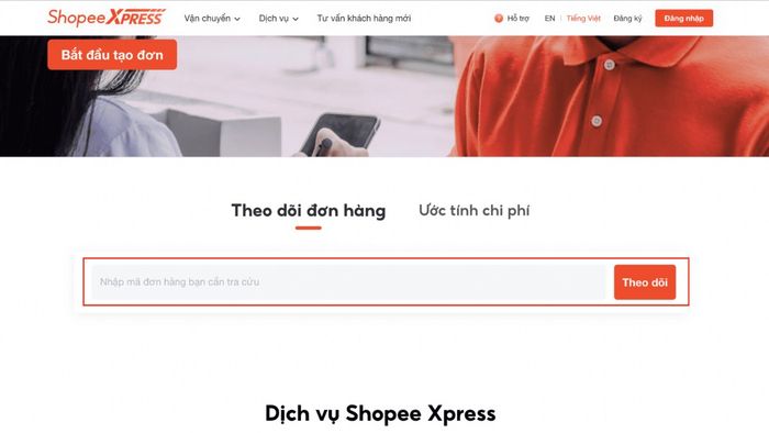 Phương pháp tra cứu đơn hàng Shopee Express trên trang web