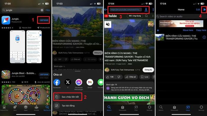 Hướng dẫn tải video trên iPhone bằng Jungle