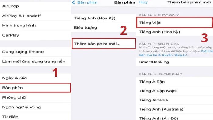Hướng dẫn cài đặt bàn phím tiếng Việt có dấu trên điện thoại iPhone