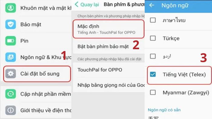 Hướng dẫn cài đặt bàn phím tiếng Việt có dấu trên điện thoại OPPO