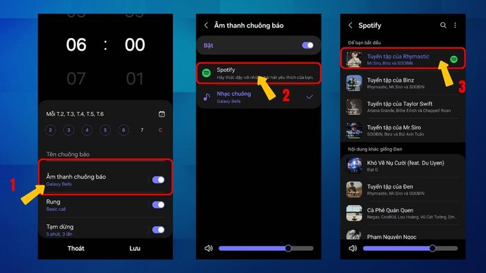 Hướng dẫn cài đặt nhạc chuông báo thức Samsung bằng Spotify