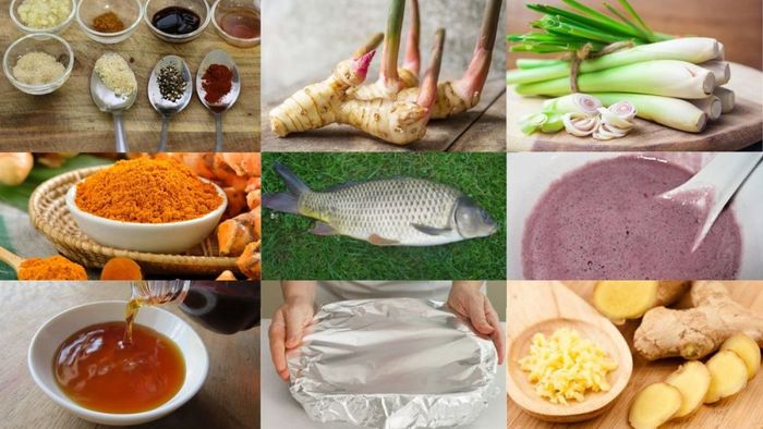 Chuẩn bị nguyên liệu để làm cá nướng giấy bạc bằng nồi chiên không dầu