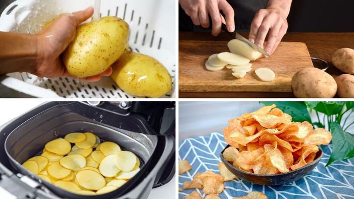 món ăn vặt với nồi chiên không dầu