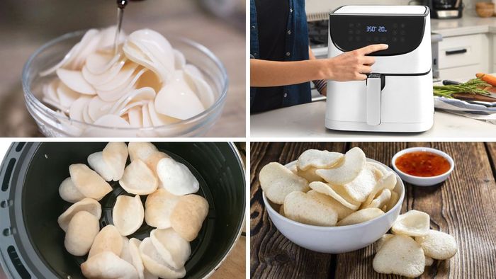 các món ăn vặt chế biến bằng nồi chiên không dầu