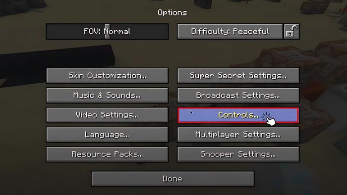 Hướng dẫn tùy chỉnh các phím tắt trong game Minecraft bước 2
