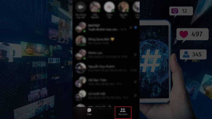 Hướng dẫn bật lại tin story của người khác trên Messenger bằng điện thoại – bước 1