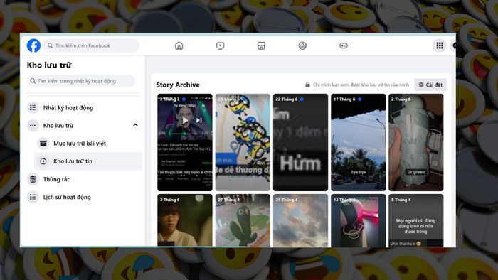Hướng dẫn bật lại tin story trên Messenger từ máy tính – bước 2