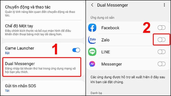 Cách cài đặt 2 ứng dụng Zalo trên Android sử dụng tính năng có sẵn - Bước 2