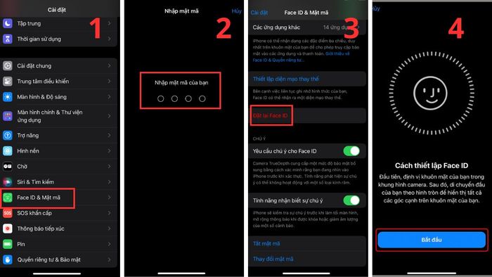 Hướng dẫn cài đặt mật khẩu iPhone bằng nhận diện khuôn mặt