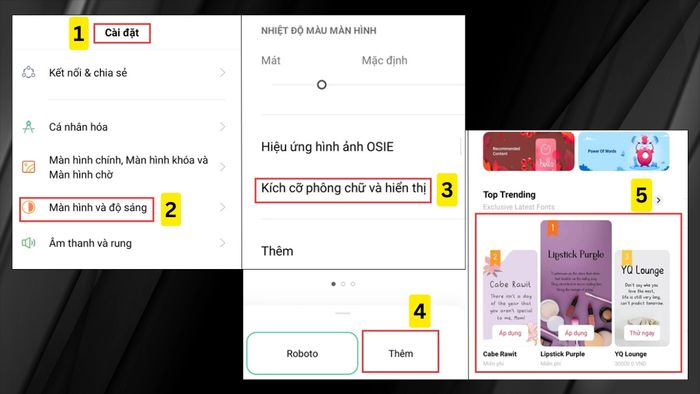 Hướng dẫn thay đổi phông chữ trên điện thoại OPPO