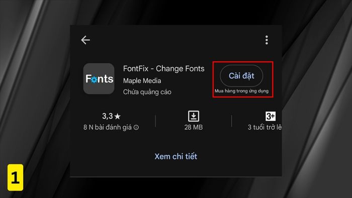 Cách thay đổi phông chữ trên điện thoại bằng FontFix ở bước 1