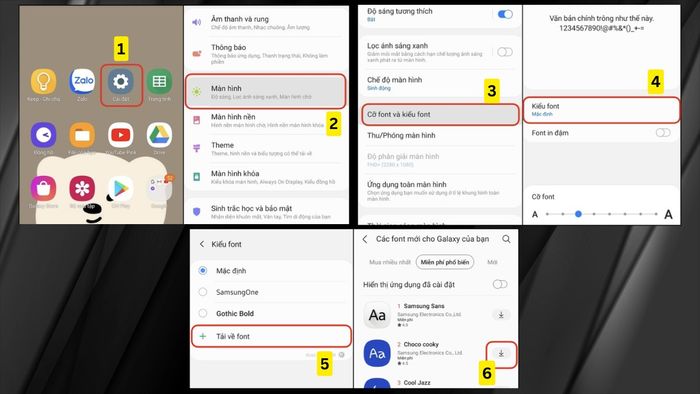 Hướng dẫn thay đổi phông chữ trên điện thoại Samsung