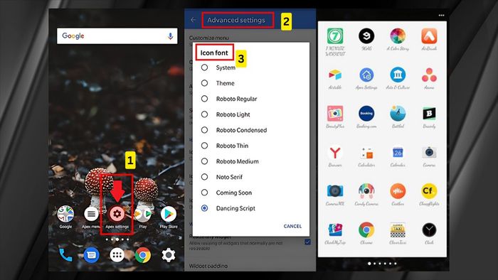 Cách thay đổi phông chữ trên Android với Apex Launcher
