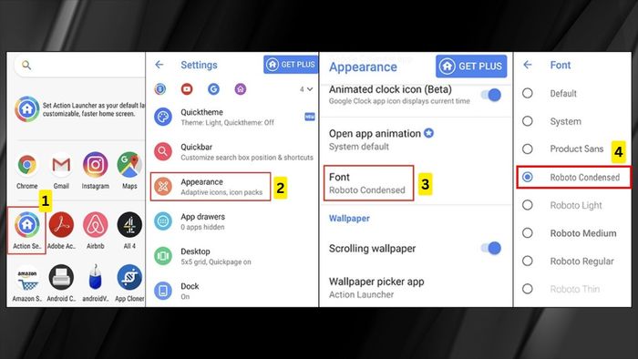Cách thay đổi phông chữ trên Android với ứng dụng Action Launcher