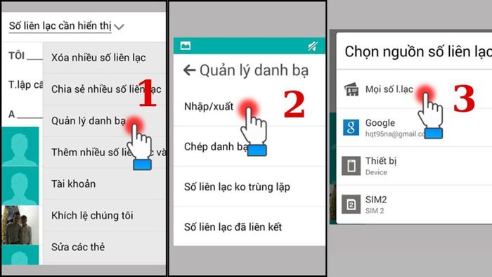 cách chuyển danh bạ từ Android sang iPhone qua Gmail: Bước 2