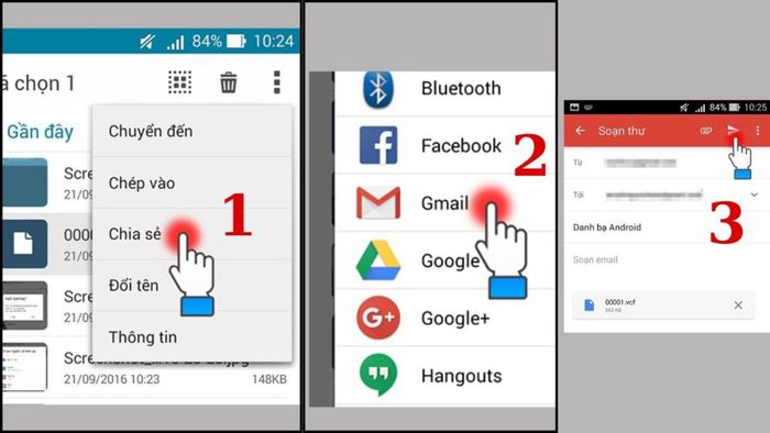 cách chuyển danh bạ từ Android sang iPhone qua Gmail: Bước 4