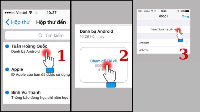 cách chuyển danh bạ từ Android sang iPhone qua Gmail: Bước 5