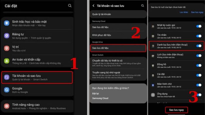 Cách chuyển dữ liệu danh bạ từ Android sang iPhone qua Google: Bước 1