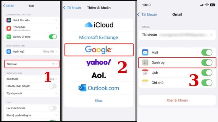 Cách chuyển dữ liệu danh bạ từ Android sang iPhone qua Google: Bước 2