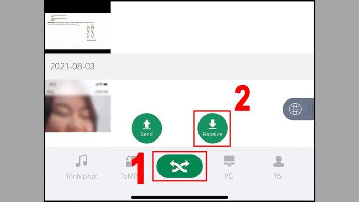 Bước 3 trong quá trình chuyển ảnh từ Android sang iPhone bằng ứng dụng Xender