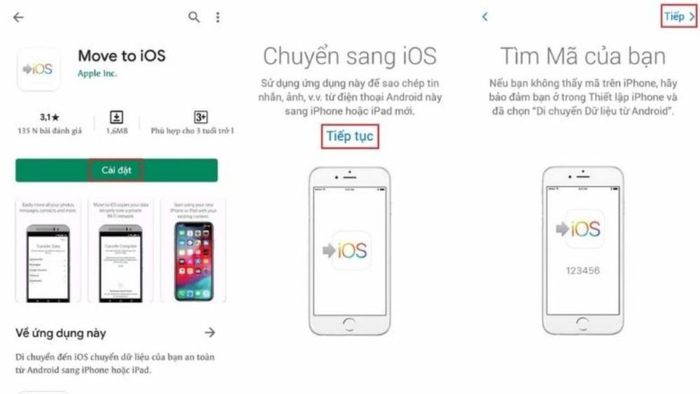 Cách chuyển ảnh từ Android sang iPhone sử dụng Move to iOS - Bước 2