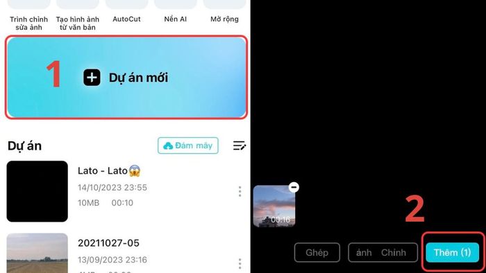 Hướng dẫn ghép giọng nói vào video CapCut - Bước 1