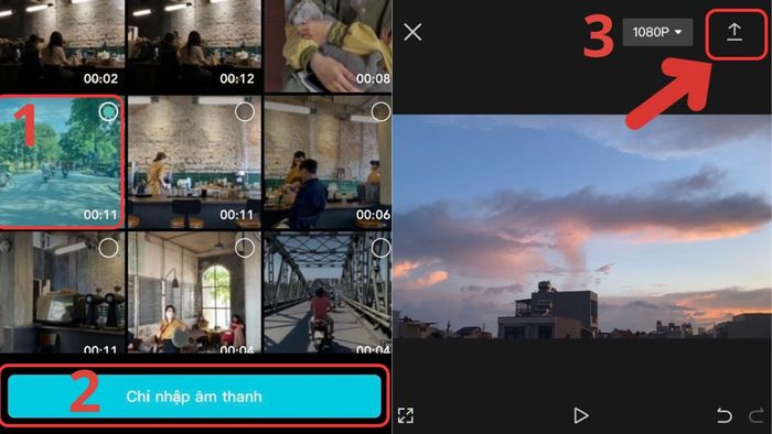 Hướng dẫn ghép giọng nói vào video CapCut - Bước 4