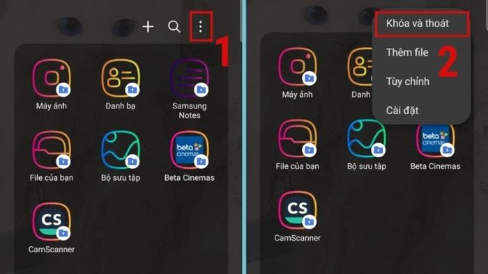 Hướng dẫn khóa ứng dụng trên Samsung qua thư mục bảo mật - Bước 6