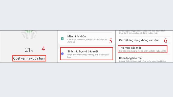 Hướng dẫn khóa ứng dụng trên Samsung bằng vân tay - Bước 2