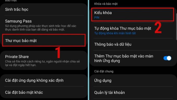 Hướng dẫn khóa ứng dụng trên Samsung thông qua thư mục bảo mật - Bước 2