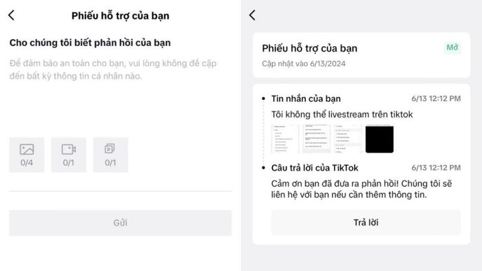 Hướng dẫn cách mở quyền truy cập live trên TikTok chưa đáp ứng đủ yêu cầu ở bước 5