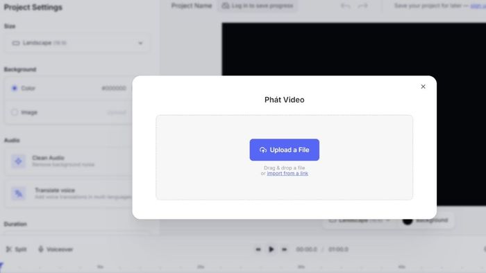 Cách sử dụng VEED để phát video bước 1