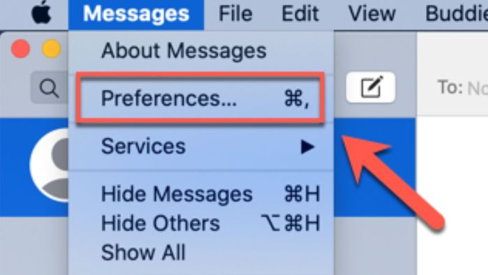 Cách nhanh chóng để tắt iMessage trên Macbook - bước 2