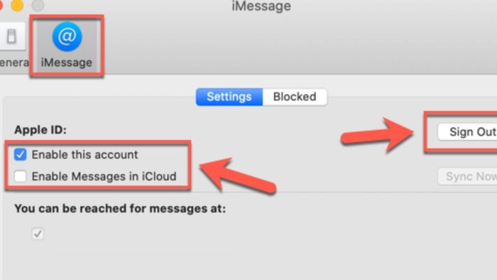 Cách nhanh chóng để tắt iMessage trên Macbook - bước 3