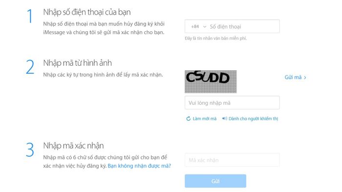 Hướng dẫn cách hủy kích hoạt iMessage khỏi máy chủ Apple