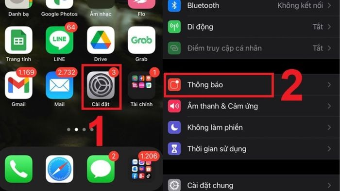 Hướng dẫn tắt thông báo iMessage trên iPhone – Bước 1