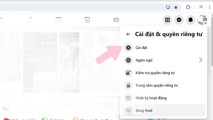 Hướng dẫn tắt thông báo Facebook trên PC – Bước 1